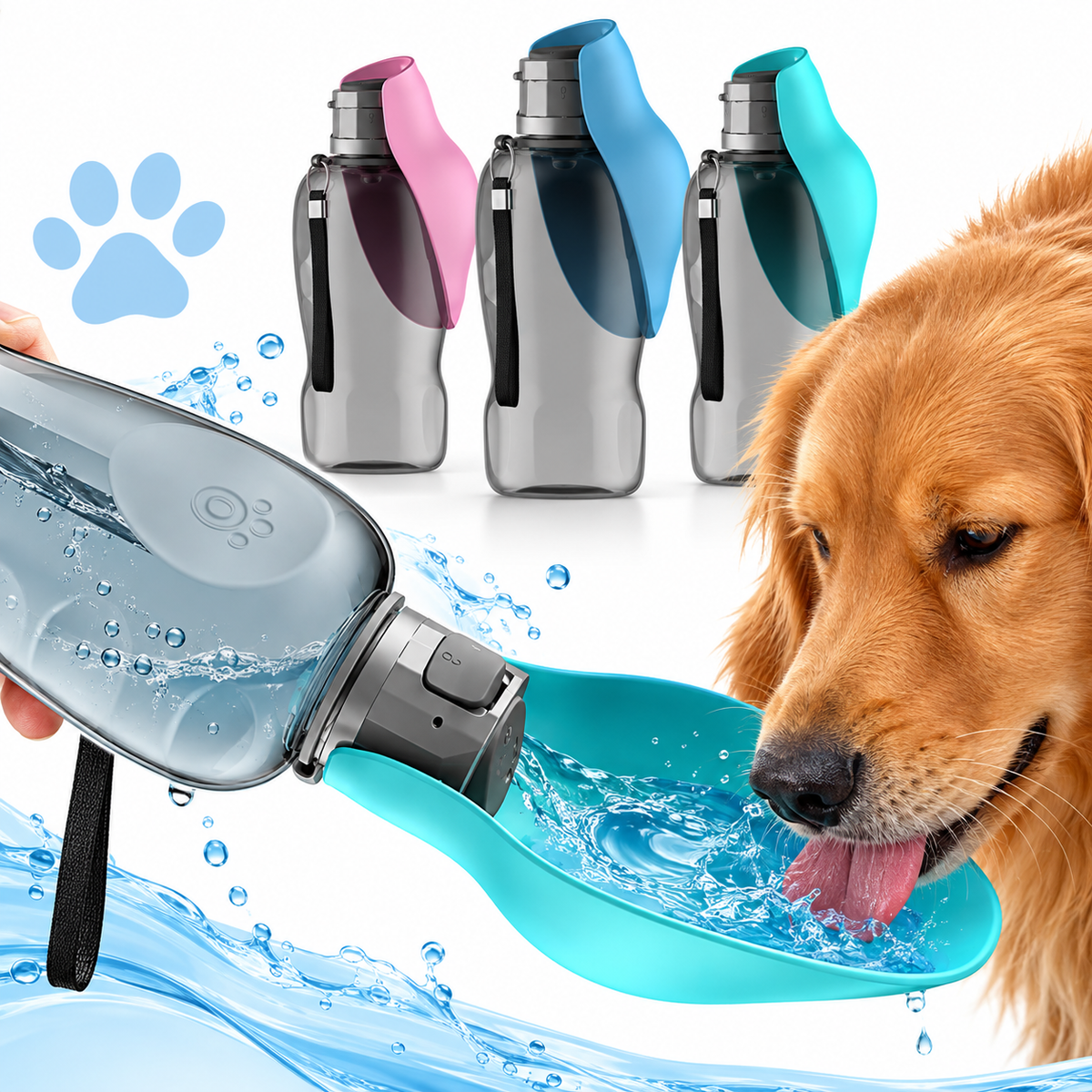 Botella Portátil para Perros 800 ml