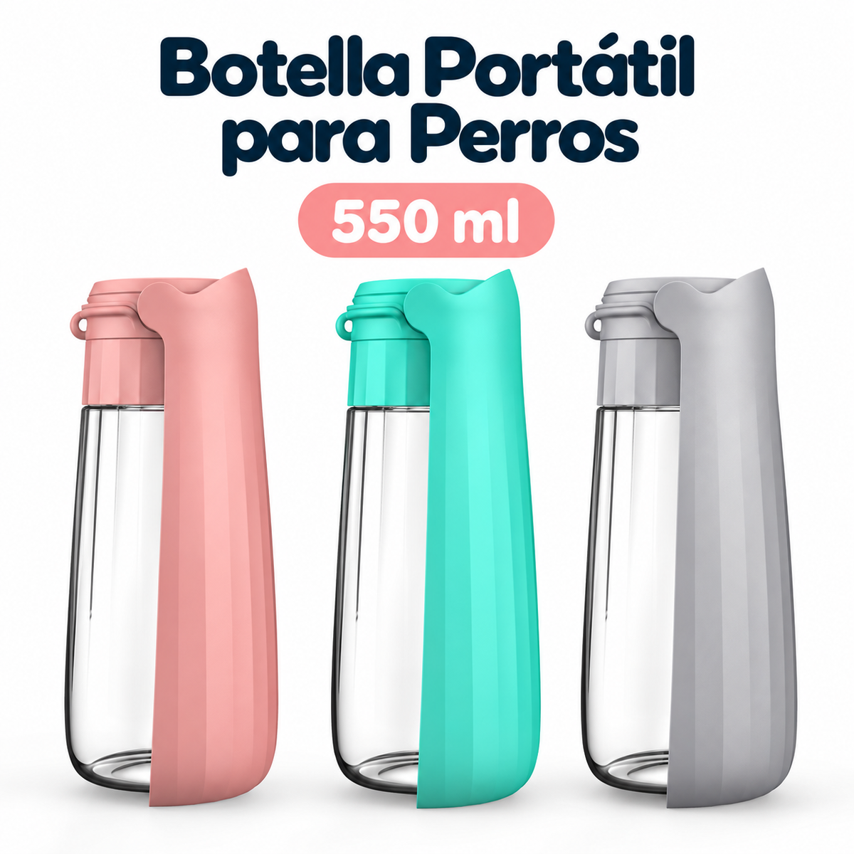 Botella Portátil para Perros 550 ml