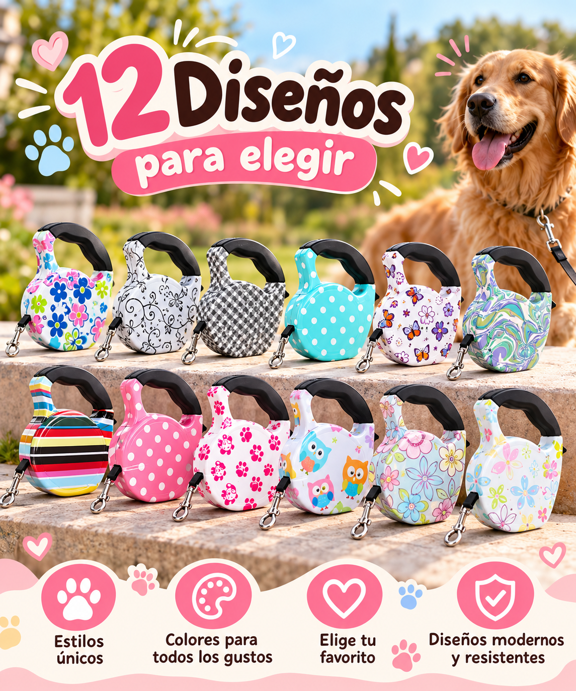Correa Retráctil para Perros – 5 m